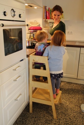 Beim Kochen mit den Kindern